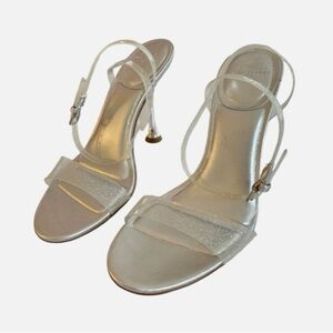 Marc Fisher Women's Calisty Strappy Heeled
Sandals Clear Silver